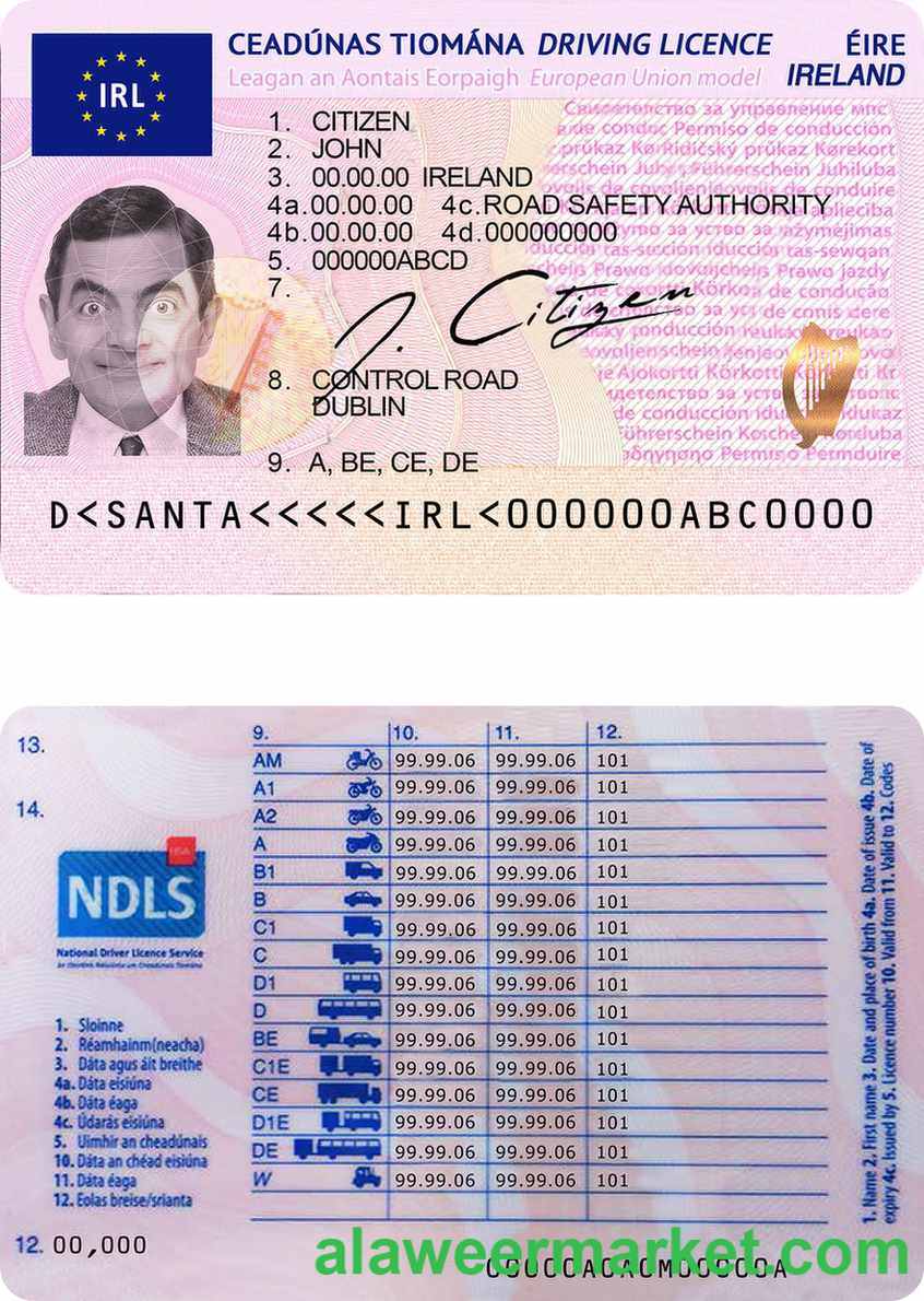 Ireland driving license